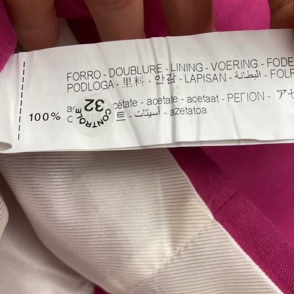 ZARA Woman Blazer Linen Blend Double-Breaste Cropped Pink Magenta Size L E121862 - Picture 5 of 12